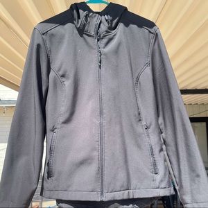 Black Fleece Lined Weather Resistant Zip Up
